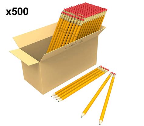 Bulk Premium Pre-Sharpened Wood Cased #2 HB Pencils 500 Pack - Walmart.com - Walmart.com