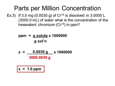 Parts per Million Concentration. Parts per Million (ppm) is the ... - Worksheets Library