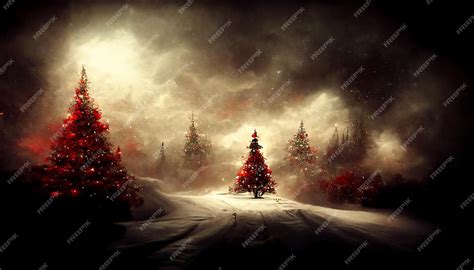 Premium Photo | Christmas HD Wallpaper Dark vintage lights background defocused, seasonal and ...