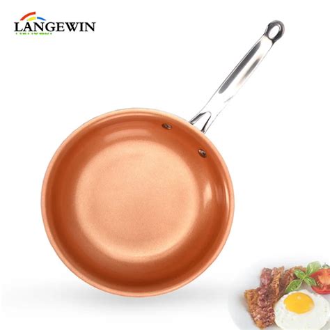 Thick Copper Non stick Ceramic Coating Frying Pan Induction Cookware Grill Oven Suitable Griddle ...