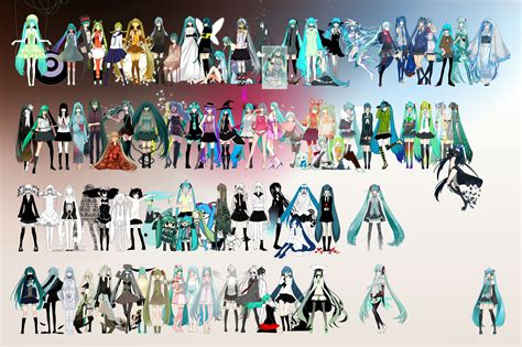 Hatsune Miku Vocaloid Rolling Girl, Twin Braids, Black Hold, Red Kimono, Black Rock Shooter ...