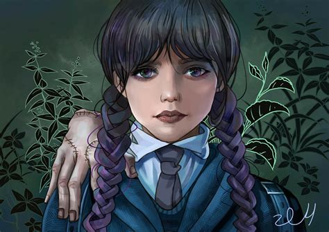 Wednesday Addams Hand Digital 2023 Wallpaper, HD Artist 4K Wallpapers, Images and Background ...