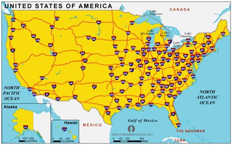 Map Of Us Interstate Highways Map Us Map Highway Map | SexiezPicz Web Porn