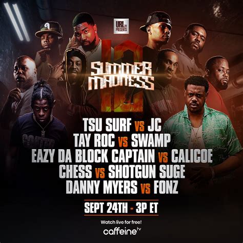 Summer Madness 12 - URL: Ultimate Rap League | Battle Rap Event | VerseTracker