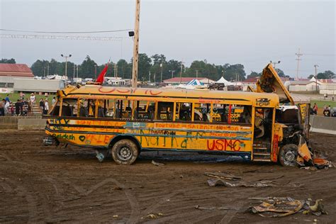 School bus demolition derby on 4th of July, Butler County,… | Flickr