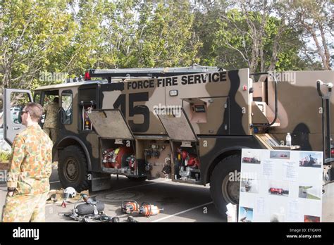 Australian military fire truck tender at the Avalon Beach military tattoo,sydney northern ...