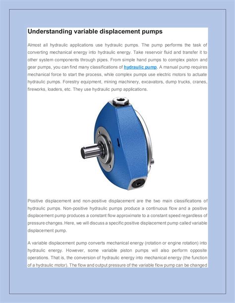 All hydraulic applications use hydraulic pumps by Rexroth Distributors ...