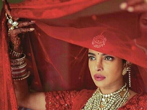 Unseen pictures! Priyanka in red lehenga Red Lehenga, Sabyasachi Lehenga Cost, Sabyasachi Bride ...