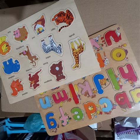 Wooden toys- Alphabet letters and animal on Carousell