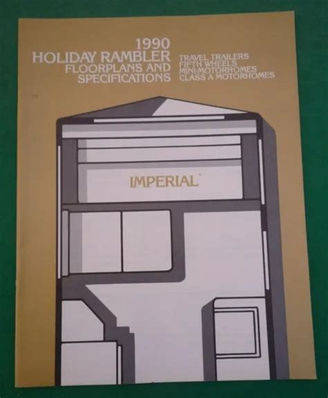 1990 HOLIDAY RAMBLER Imperial Floorplans Specifications (Motorhome ...