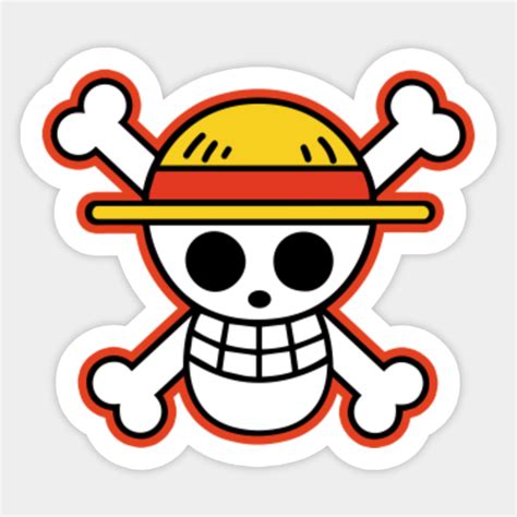 Luffy Straw Hat Pirates Logo - Straw Hat Pirates - Sticker | TeePublic