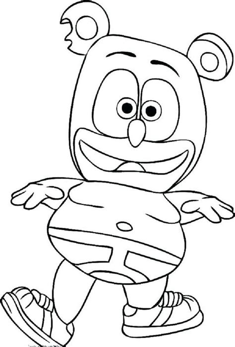 Gummy Bear Coloring Pages Dbest Coloring Pages In 2019 | Bear coloring ...