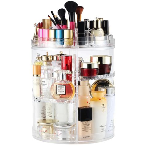 Makeup Organizer Rotating,8-Layer Large Capacity Cosmetics Organizer,360 Adjustable Spinning ...