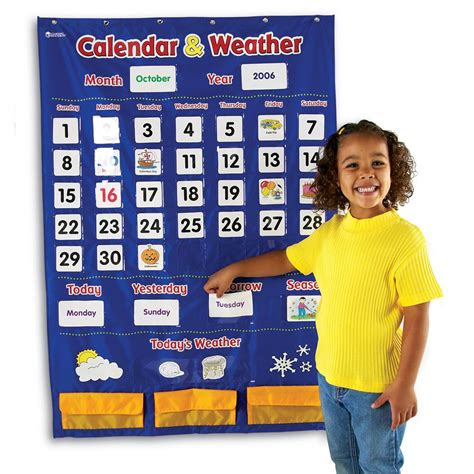 Amazon: 136-Piece Learning Resources Calendar & Weather Pocket Chart ...