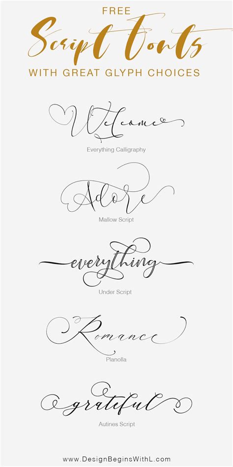 Free Script Fonts With Multiple Glyph Styles