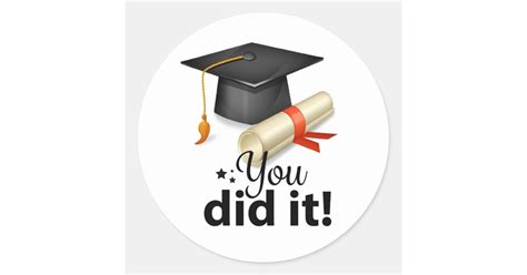 You Did It! Graduation Sticker | Zazzle