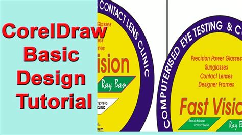 Corel Draw Basic Design Lesson 1 - YouTube