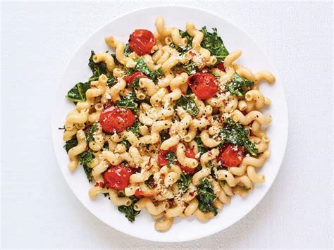 Chickpea Cavatappi with Tomatoes and Kale Recipe | Food Network Kitchen | Food Network