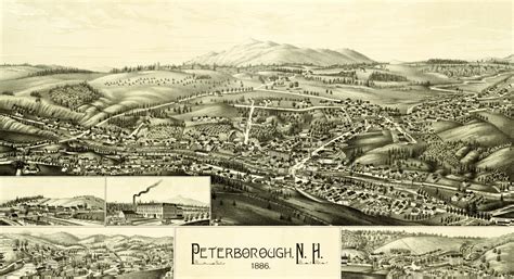 Historic map of Peterborough, New Hampshire from 1886 - KNOWOL