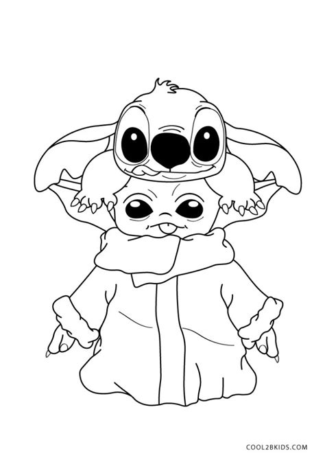 Free Printable Baby Yoda Coloring Pages | Malebøger, Idéer til tegning ...