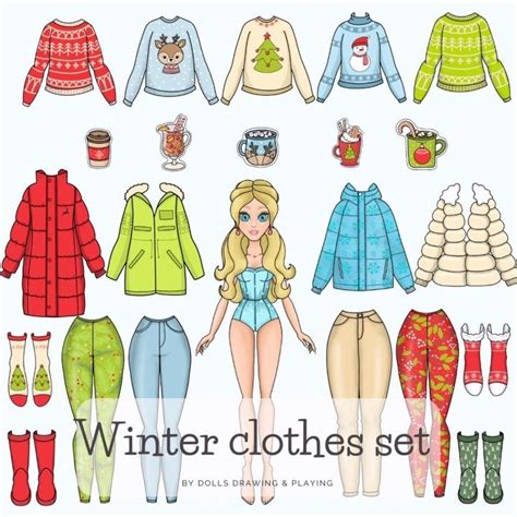 Paper Dolls 👗 on Instagram: “A new set of warm, winter clothes ⠀for your paper doll🥰🥰 ⠀ 💗More ...