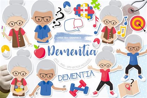 dementia awareness graphics | illustrations | vecto