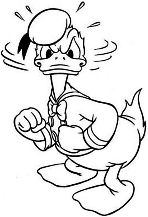 Angry Donald Duck Coloring Pages