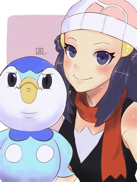 Dawn + Piplup by MeetJun on DeviantArt