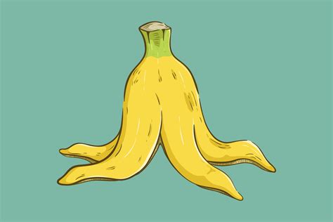 banana peel with colored hand drawn style 6582256 Vector Art at Vecteezy