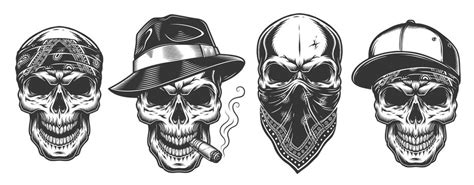 Gangster Skull Tattoo