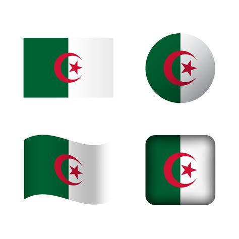 Vector Algeria National Flag Icons Set 33525457 Vector Art at Vecteezy