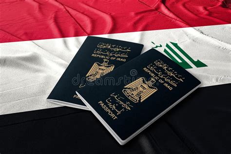 Iraqi Passport on the Flag of Their Country Stock Photo - Image of citizen, asia: 273480086