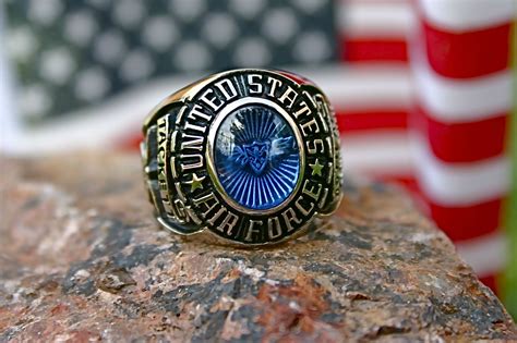 Oval Design Beneath Stone United States Air Force Ring. Save $$ by purchasing direct from ...