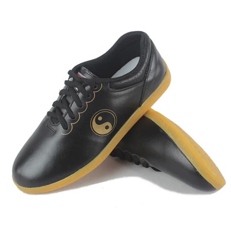 Cowhide Pure Leather Tai Chi Shoes Martial Art Performance Shoes Taiji ...