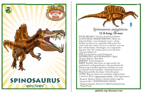 Dinosaur Train Spinosaurus card (revised!) by Vespisaurus on DeviantArt