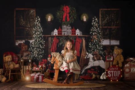 10x10ft/5x3ft Christmas Trees Room Photography Backdrop G-1434 (only 2 – Dbackdrop