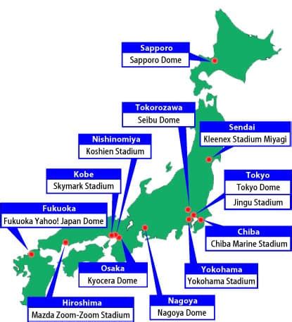 Stadium Maps | Japanese Baseball | JapanBall.com