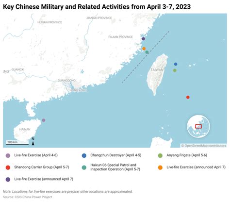 Tracking China’s April 2023 Military Exercises around Taiwan ...