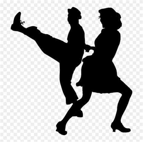 Swing Dance Styles - Swing Dance Silhouette Png - Free Transparent PNG Clipart Images Download