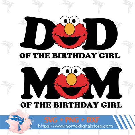 Sesame Street Birthday Girl Family SVG, PNG, DXF