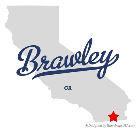 Map of Brawley, CA, California