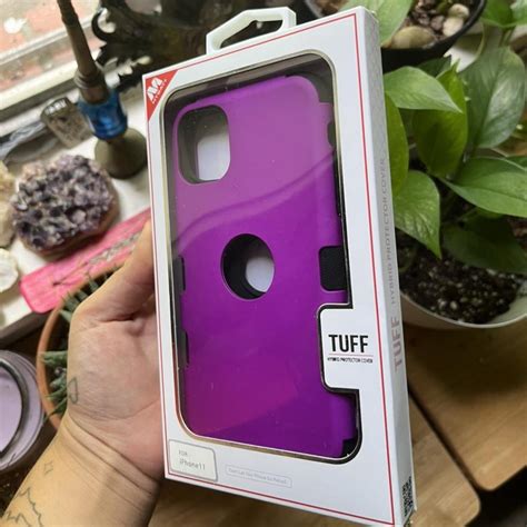 super cute purple iphone 11 case the triple-layer... - Depop