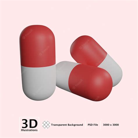 Premium PSD | Capsule medicine 3d illustration