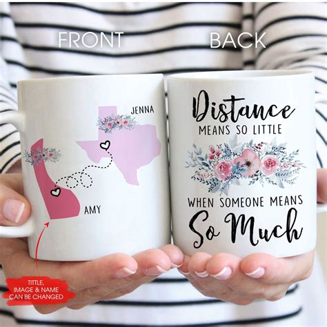 Friendship Long Distance Personalized Coffee Mugs | Personalized coffee mugs, Friend mugs, Best ...