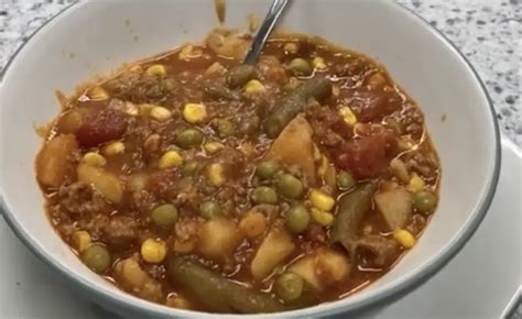 Hearty Vegetable Hamburger Soup – Recipe quick and easy