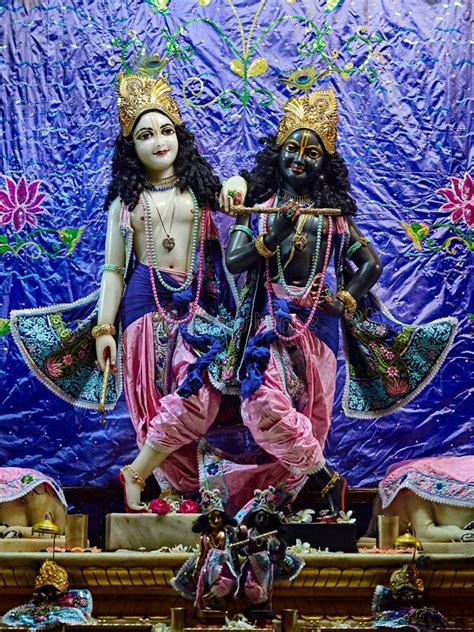 Deities in Sri Krishna Balaram Mandir Temple of Vrindavan Stock Image - Image of mandir ...