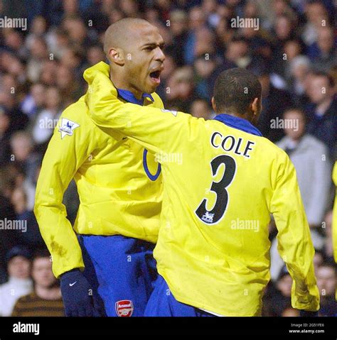 PORTSMOUTH V ARSENAL thierry henry celebrates goal no. 1. PIC MIKE ...