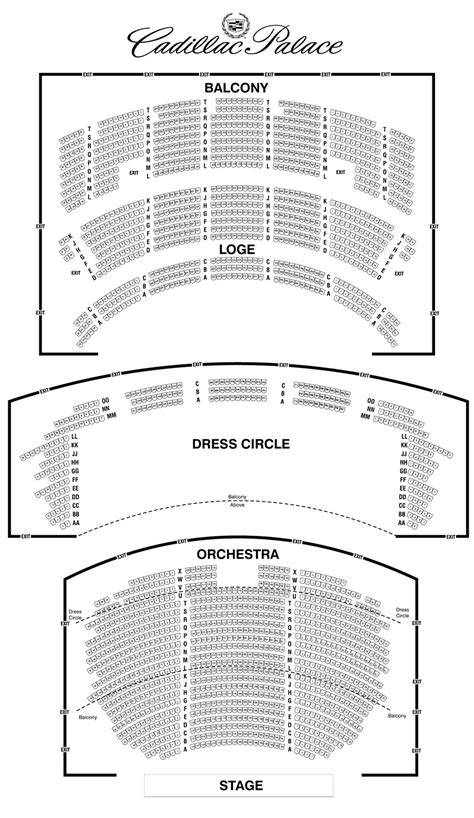 Cadillac Palace Theatre Seating Chart Chicago Il | Elcho Table