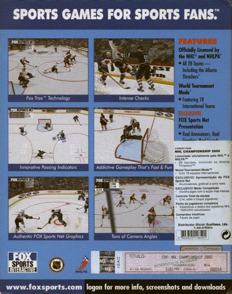 NHL Championship 2000 cover or packaging material - MobyGames