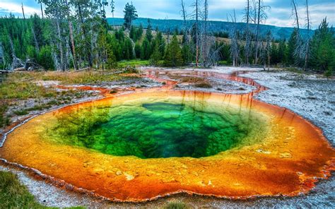 Beautiful Hd Wallpaper Geyser Yellowstone National Park Usa ...